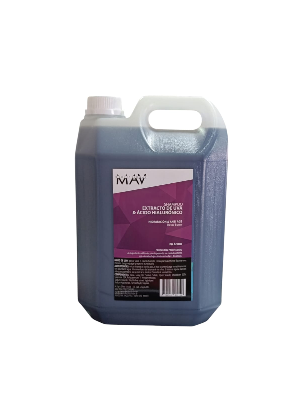 Shampoo Uva y Ácido Hialurónico 5 Lts Mav