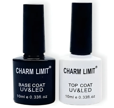 Esmalte Base o Top  Coat Uv/Led 10ml Charm Limit c/u