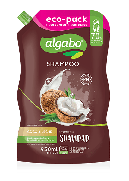 Algabo Shampoo Coco y Leche Eco-Pack 930ml