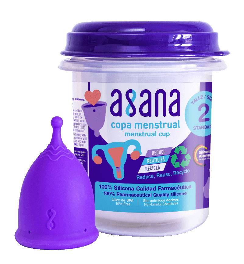 Copa Menstrual Curva Con Esterilizador Large Asana