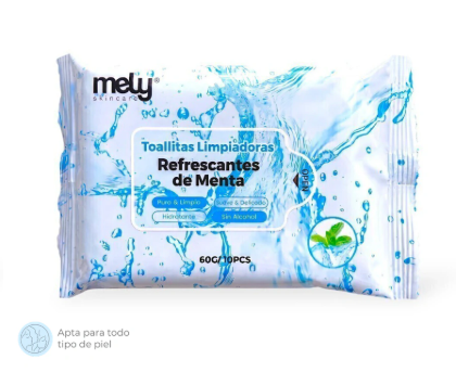 Toallitas Limpiadoras de Menta Pack x 10 Un. Mely