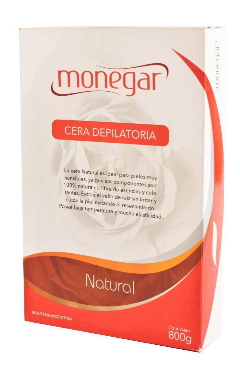 Cera Depilatoria Natural Monegar 800g